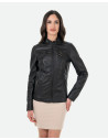 Women's Black Leather Jacket - Michelina | Leather Trend