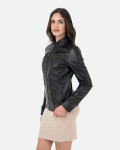 Women's Black Leather Jacket - Michelina | Leather Trend