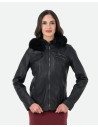 Giacca in Pelle Donna Nera – Michelina Cap | Leather Trend