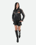 Black Buffed Leather Biker Jacket – Raven | Leather Trend
