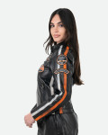 Biker in Pelle Tamponata Nero – Raven | Leather Trend