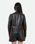 Biker in Pelle Tamponata Nero – Raven | Leather Trend