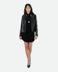 Women's Black Leather Perfecto Jacket - Raffaella | Leather Trend