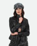 Biker Donna Nero in Pelle - V173 | Leather Trend