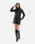 Biker Donna Nero in Pelle - V173 | Leather Trend