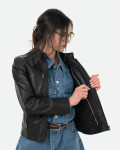 Women's Black Leather Jacket - Vanessa | Leather Trend
