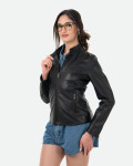 Women's Black Leather Jacket - Vanessa | Leather Trend