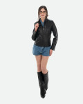 Women's Black Leather Jacket - Vanessa | Leather Trend