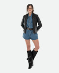 Women's Black Leather Jacket - Vanessa | Leather Trend