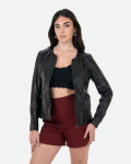 Giacca Donna Nera in Pelle – Viola | Leather Trend