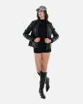 Violetta Bis - Women's Black Leather Jacket | Leather Trend