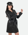 Cappotto Donna Nero in pelle – Viviana | Leather Trend