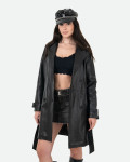 Women's Black Leather Coat – Viviana | Leather Trend