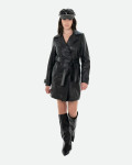 Cappotto Donna Nero in pelle – Viviana | Leather Trend