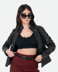 Giacca Donna Nera in Pelle - Zara | Leather Trend