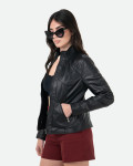 Giacca Donna Nera in Pelle - Zara | Leather Trend
