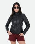 Giacca Donna Nera in Pelle - Zara | Leather Trend