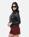 Giacca Donna Nera in Pelle - Zara | Leather Trend
