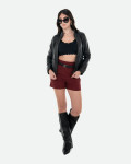 Giacca Donna Nera in Pelle - Zara | Leather Trend