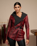 Giacca in Pelle Donna Bordeaux - Colima | Leather Trend