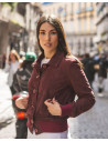 Women's Bordeaux Suede Bomber Jacket - Polo | Leather Trend