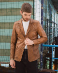 Giacca in Pelle da Uomo Cuoio - Ettore | Leather Trend