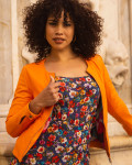 Women's Orange Leather Jacket – Viola | Leather Trend