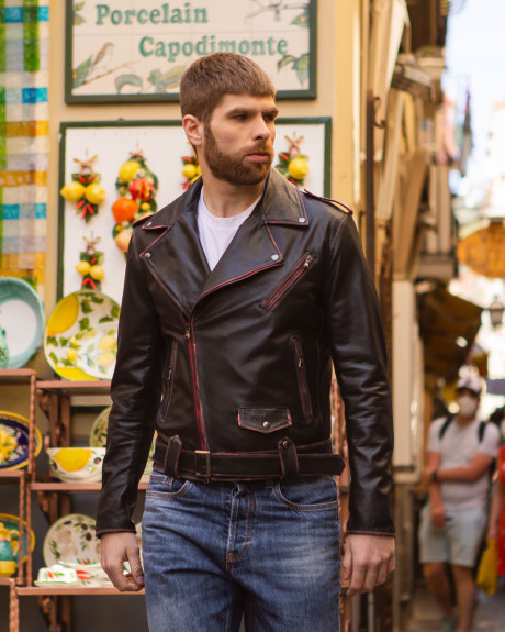 Men's Asportated Leather Three-Pocket Perfecto - Armando