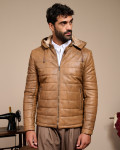 Men's leather down jacket - Berlino | Leather Trend
