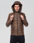 Men's leather down jacket - Berlino | Leather Trend