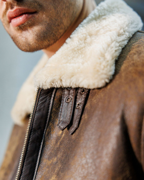 Men's shearling jacket - Franco | Leather Trend 2