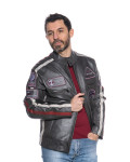 Men's Dark Gray Leather Biker Jacket – Axel | Leather Trend