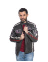 Biker in Pelle da Uomo Grgio Scuro – Axel | Leather Trend