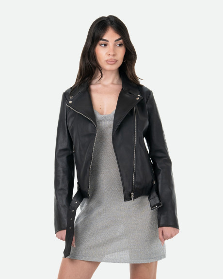 Women's Black Perfecto Leather Jacket | Leather Trend 2