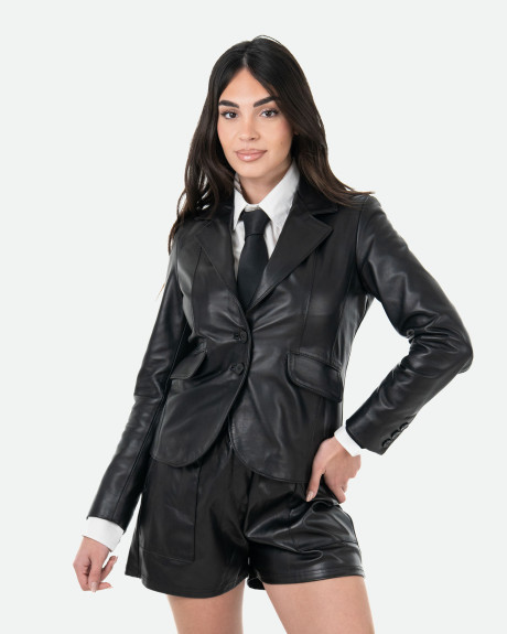 Giacca Donna Nera in Pelle - Classic 712 | Leather Trend