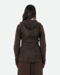 Giacca Donna Testa di Moro in Pelle Nabuk - Colima | Leather Trend