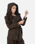 Giacca Donna Testa di Moro in Pelle Nabuk - Colima | Leather Trend
