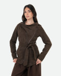 Giacca Donna Testa di Moro in Pelle Nabuk - Colima | Leather Trend
