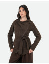 Giacca Donna Testa di Moro in Pelle Nabuk - Colima | Leather Trend