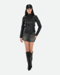 Women’s Black Leather Biker Jacket - Kelly | Leather Trend