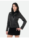 Chiodo in Pelle da Donna Nero - Raffaella | Leather Trend