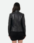 Chiodo in Pelle da Donna Nero - Raffaella | Leather Trend