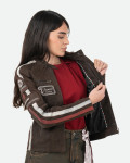 Nubuck Dark Brown Biker Jacket – Raven | Leather Trend