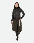Women's Dark Brown Leather Bomber Jacket - Roxie | Leather Trend