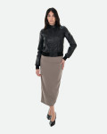 Bomber Donna Nero in Pelle - Timberly | Leather Trend