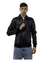 Men's Black Leather Bomber Jacket - Positano | Leather Trend