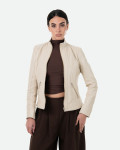 Giacca in Pelle Donna Beige - Zara | Leather Trend