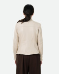 Giacca in Pelle Donna Beige - Zara | Leather Trend