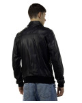 Bomber in Pelle da Uomo Nero - Positano | Leather Trend