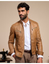 Giacca Biker Uomo Cuoio in Pelle - U06 | Leather Trend